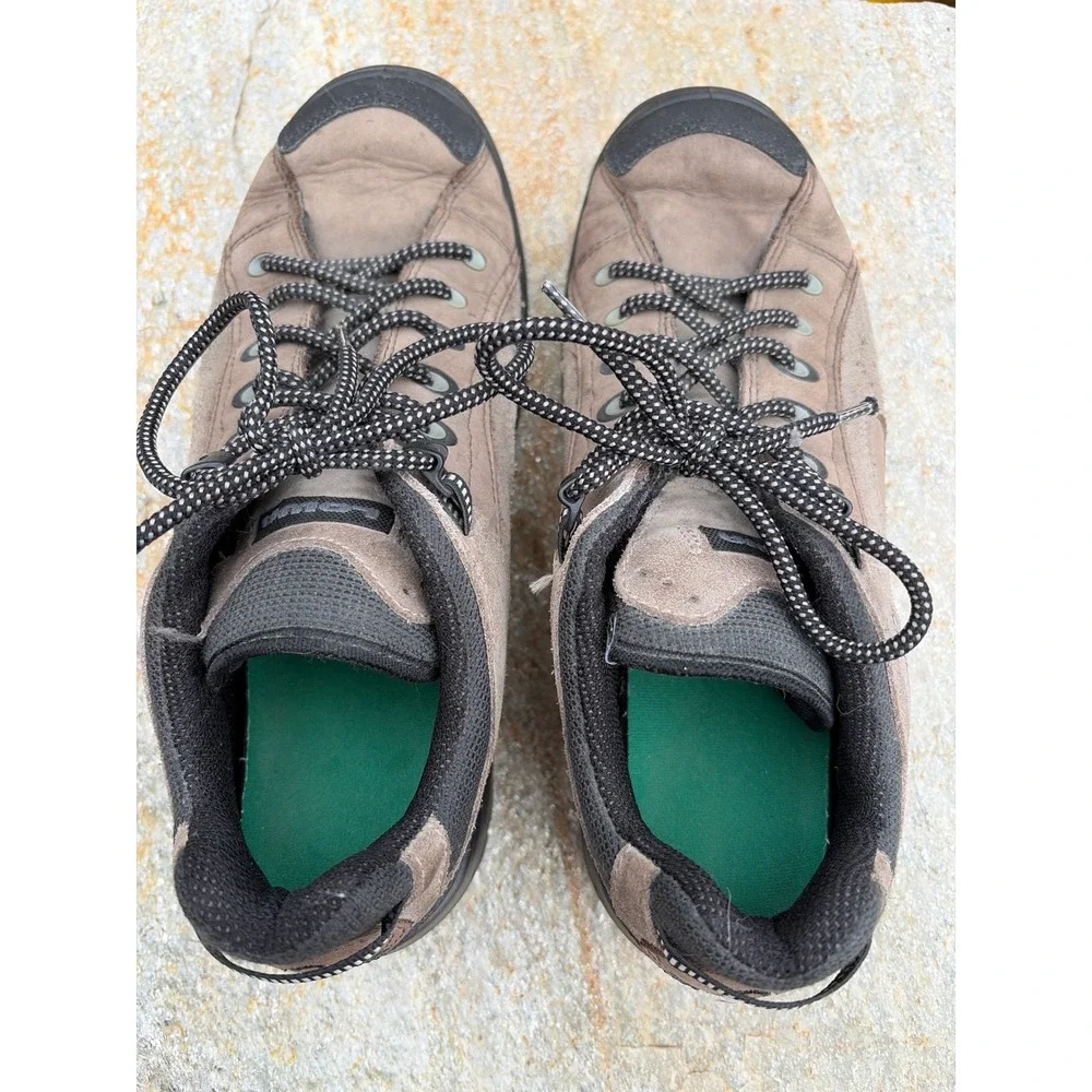 Lowa Tempest II Lo Mens Hiking Shoes Brown Suede Vibram Low Top US 9 EU 42